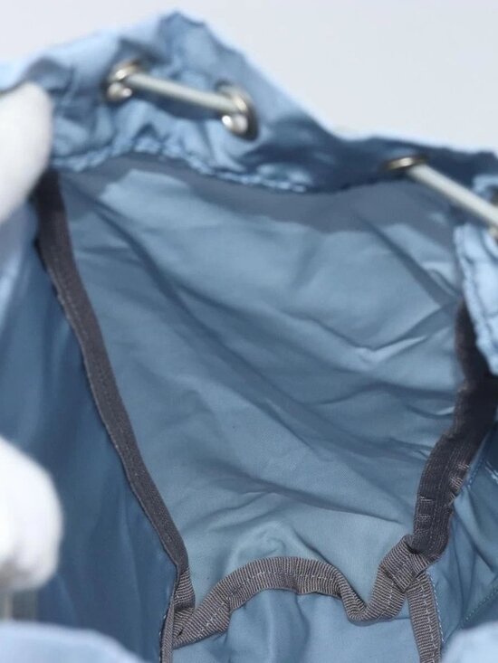 PRADA Backpack Nylon Light Blue Silver